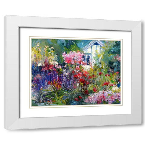 Cottage White Modern Wood Framed Art Print with Double Matting by Wallich, Richard