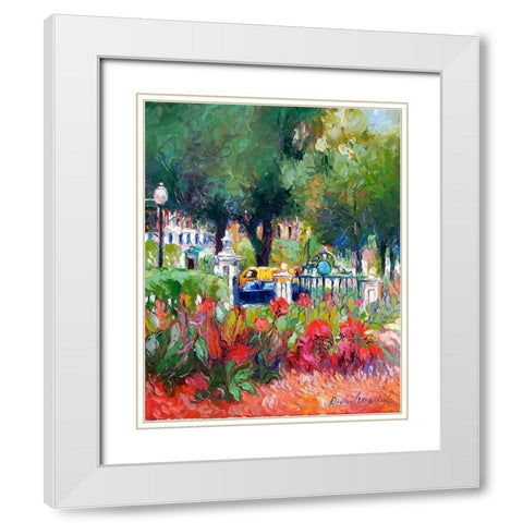 Boston 5 White Modern Wood Framed Art Print with Double Matting by Wallich, Richard