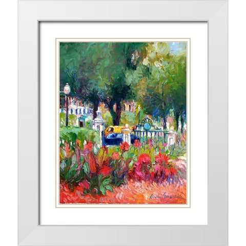 Boston 5 White Modern Wood Framed Art Print with Double Matting by Wallich, Richard