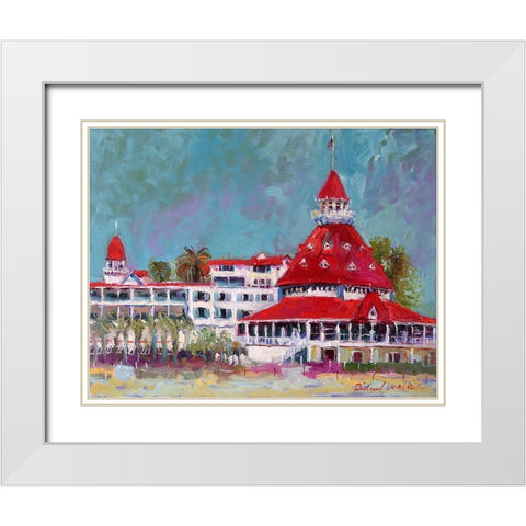 Delaware White Modern Wood Framed Art Print with Double Matting by Wallich, Richard