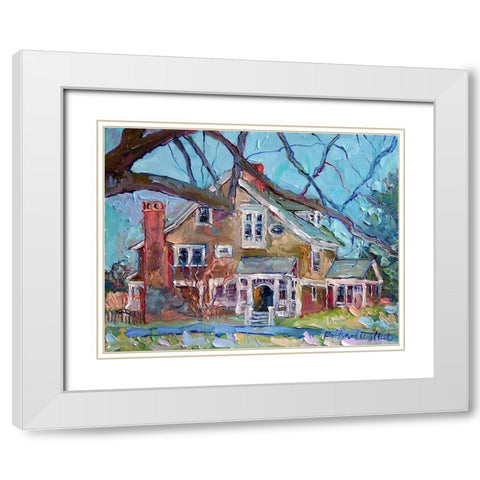 Jamestown White Modern Wood Framed Art Print with Double Matting by Wallich, Richard