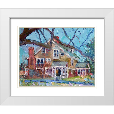 Jamestown White Modern Wood Framed Art Print with Double Matting by Wallich, Richard