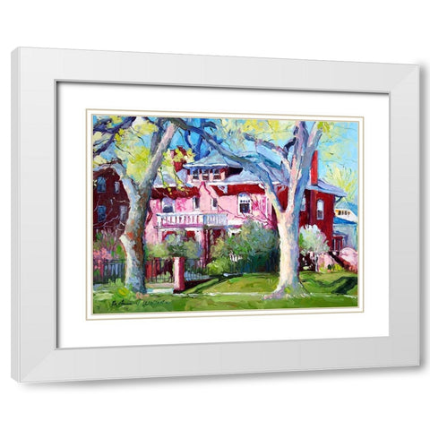 Mansion 1 White Modern Wood Framed Art Print with Double Matting by Wallich, Richard