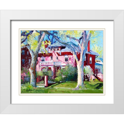 Mansion 1 White Modern Wood Framed Art Print with Double Matting by Wallich, Richard