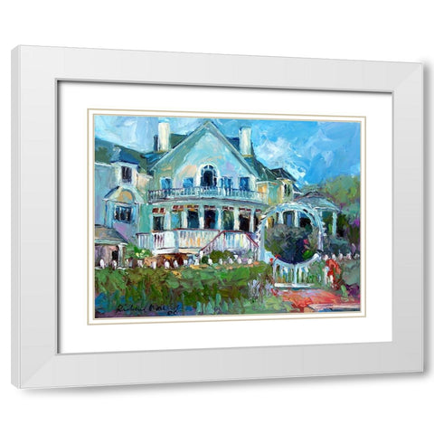Mansion 2 White Modern Wood Framed Art Print with Double Matting by Wallich, Richard