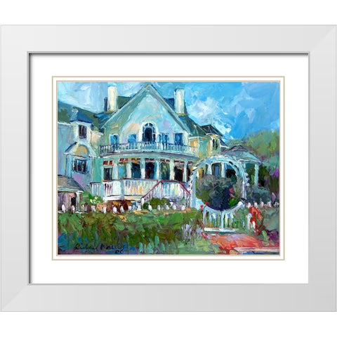Mansion 2 White Modern Wood Framed Art Print with Double Matting by Wallich, Richard