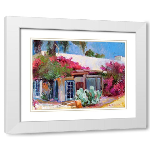 Oldtown White Modern Wood Framed Art Print with Double Matting by Wallich, Richard