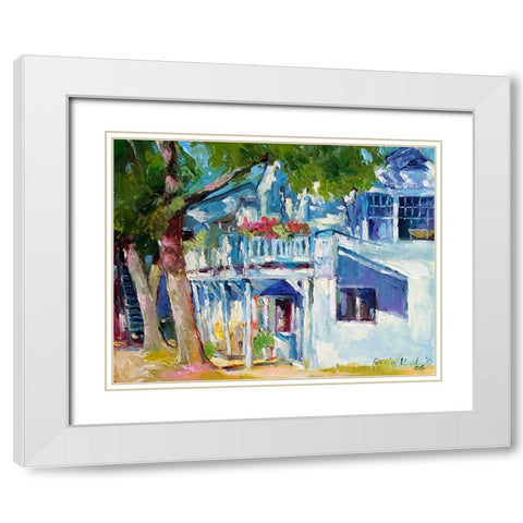 White House White Modern Wood Framed Art Print with Double Matting by Wallich, Richard