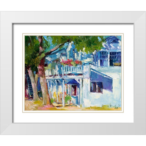 White House White Modern Wood Framed Art Print with Double Matting by Wallich, Richard