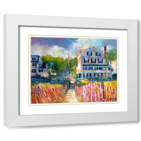 Path White Modern Wood Framed Art Print with Double Matting by Wallich, Richard