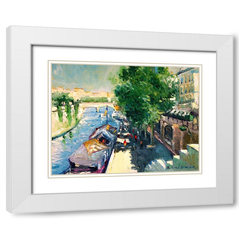 Paris 2 White Modern Wood Framed Art Print with Double Matting by Wallich, Richard