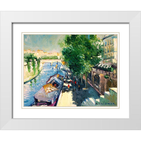 Paris 2 White Modern Wood Framed Art Print with Double Matting by Wallich, Richard