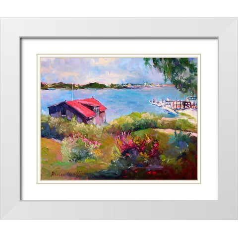 Reservoir White Modern Wood Framed Art Print with Double Matting by Wallich, Richard