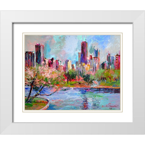 Cityscape 2 White Modern Wood Framed Art Print with Double Matting by Wallich, Richard