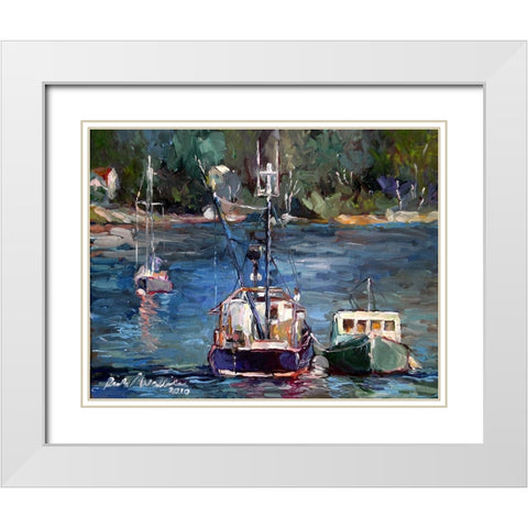 Waiting to Ride White Modern Wood Framed Art Print with Double Matting by Wallich, Richard