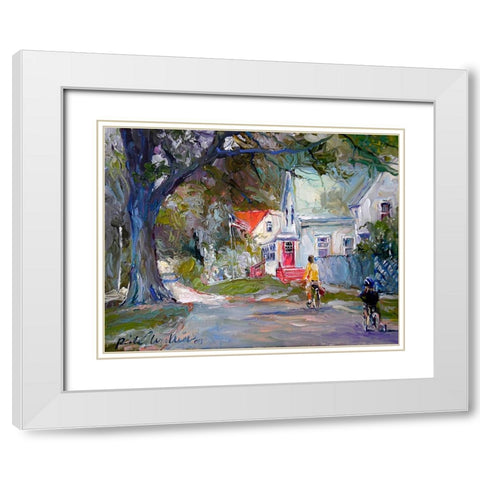 A Summer Ride White Modern Wood Framed Art Print with Double Matting by Wallich, Richard