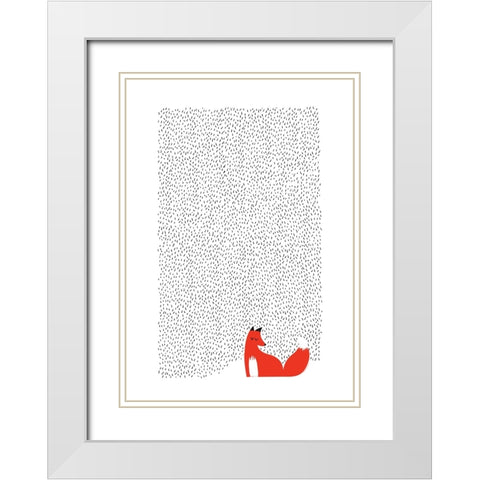 Black Grass White Modern Wood Framed Art Print with Double Matting by Farkas, Robert