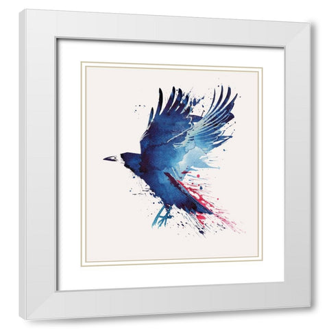 Bloody Crow White Modern Wood Framed Art Print with Double Matting by Farkas, Robert