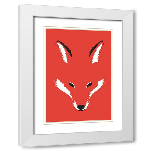 Foxy Shape White Modern Wood Framed Art Print with Double Matting by Farkas, Robert