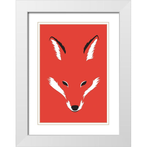 Foxy Shape White Modern Wood Framed Art Print with Double Matting by Farkas, Robert