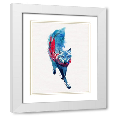 Lupus Lupus White Modern Wood Framed Art Print with Double Matting by Farkas, Robert