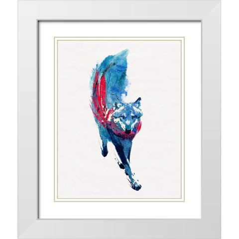 Lupus Lupus White Modern Wood Framed Art Print with Double Matting by Farkas, Robert