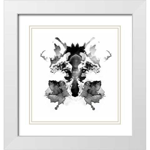 Rorschach White Modern Wood Framed Art Print with Double Matting by Farkas, Robert