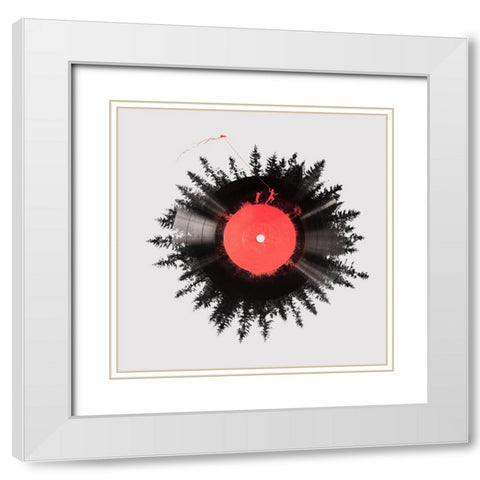 The Vinyl Of My Life White Modern Wood Framed Art Print with Double Matting by Farkas, Robert