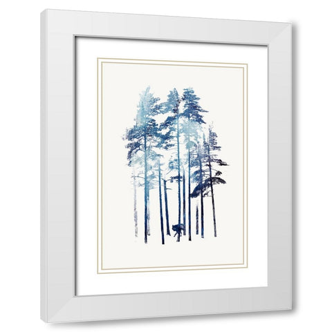 Winter Wolf White Modern Wood Framed Art Print with Double Matting by Farkas, Robert