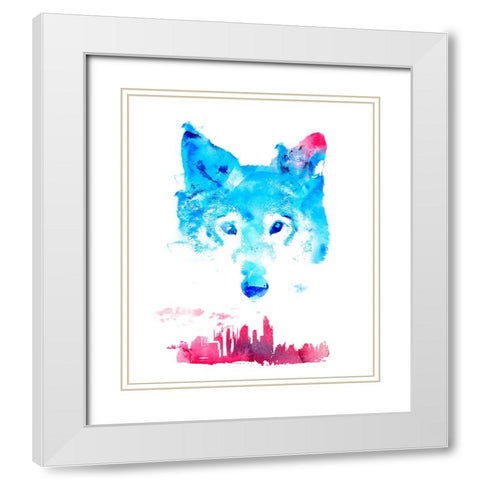 The Guardian White Modern Wood Framed Art Print with Double Matting by Farkas, Robert