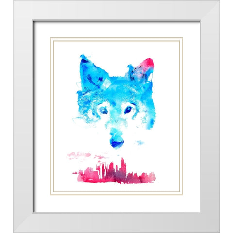 The Guardian White Modern Wood Framed Art Print with Double Matting by Farkas, Robert