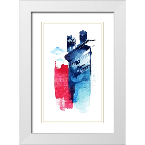 This Is My Town White Modern Wood Framed Art Print with Double Matting by Farkas, Robert