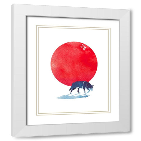 Fear The Red White Modern Wood Framed Art Print with Double Matting by Farkas, Robert