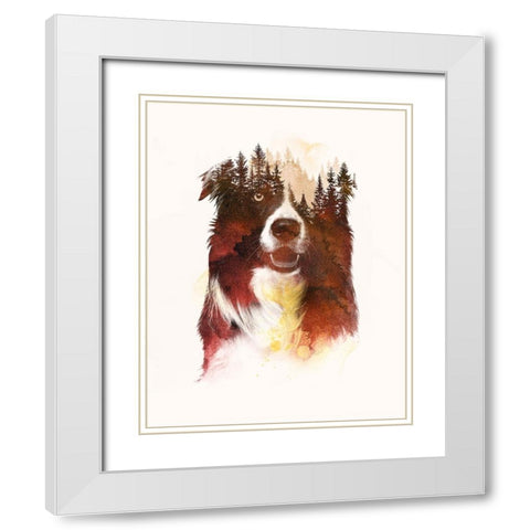 One Night In The Forest White Modern Wood Framed Art Print with Double Matting by Farkas, Robert