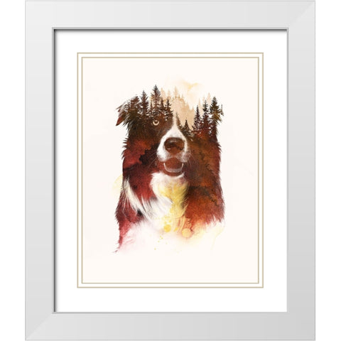 One Night In The Forest White Modern Wood Framed Art Print with Double Matting by Farkas, Robert