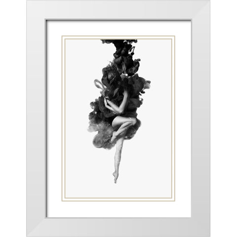 The Born Of The Universe Final White Modern Wood Framed Art Print with Double Matting by Farkas, Robert