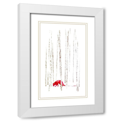 Theres Nowhere To Run White Modern Wood Framed Art Print with Double Matting by Farkas, Robert