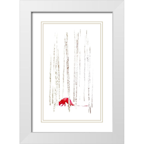 Theres Nowhere To Run White Modern Wood Framed Art Print with Double Matting by Farkas, Robert