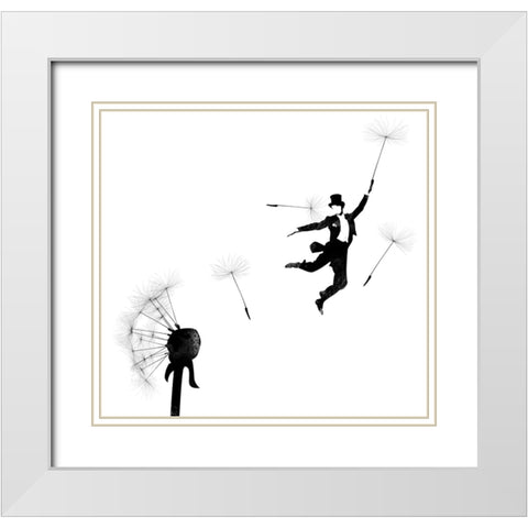 Aurevoir White Modern Wood Framed Art Print with Double Matting by Farkas, Robert