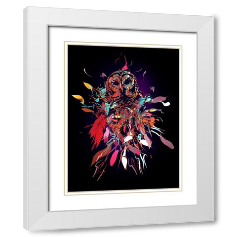 Bagoly White Modern Wood Framed Art Print with Double Matting by Farkas, Robert