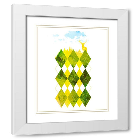 Elegant Forest White Modern Wood Framed Art Print with Double Matting by Farkas, Robert