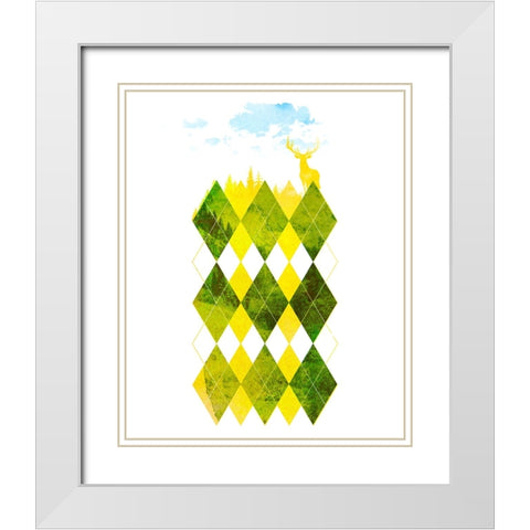 Elegant Forest White Modern Wood Framed Art Print with Double Matting by Farkas, Robert