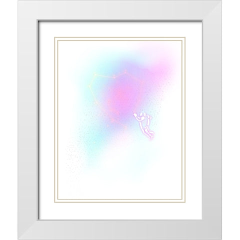 Lonely Astronaut White Modern Wood Framed Art Print with Double Matting by Farkas, Robert