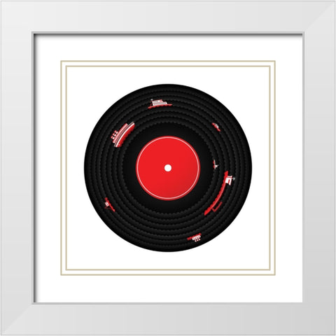 Ocean Blues White Modern Wood Framed Art Print with Double Matting by Farkas, Robert