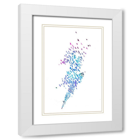 Thunderbirds White Modern Wood Framed Art Print with Double Matting by Farkas, Robert