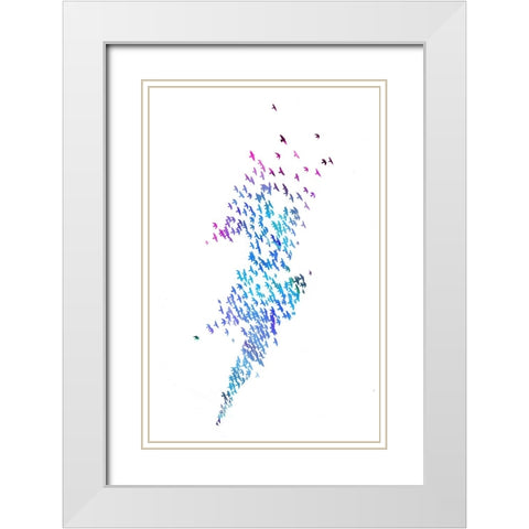 Thunderbirds White Modern Wood Framed Art Print with Double Matting by Farkas, Robert