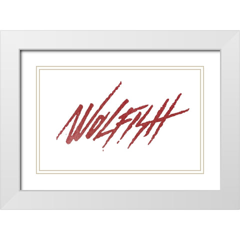 Wolfish White Modern Wood Framed Art Print with Double Matting by Farkas, Robert
