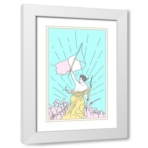 Liberty Final White Modern Wood Framed Art Print with Double Matting by Farkas, Robert