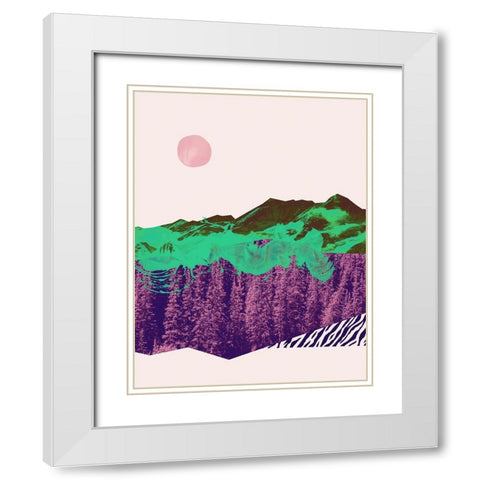 Lost Track White Modern Wood Framed Art Print with Double Matting by Farkas, Robert