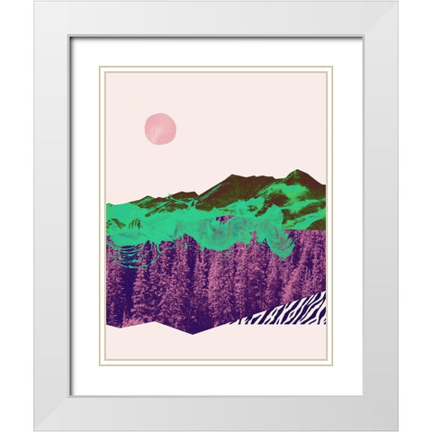 Lost Track White Modern Wood Framed Art Print with Double Matting by Farkas, Robert